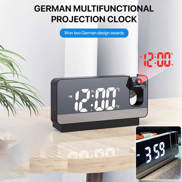 3D Projection Alarm Clock | Mirror Projection Alarm | Trendy Oasis