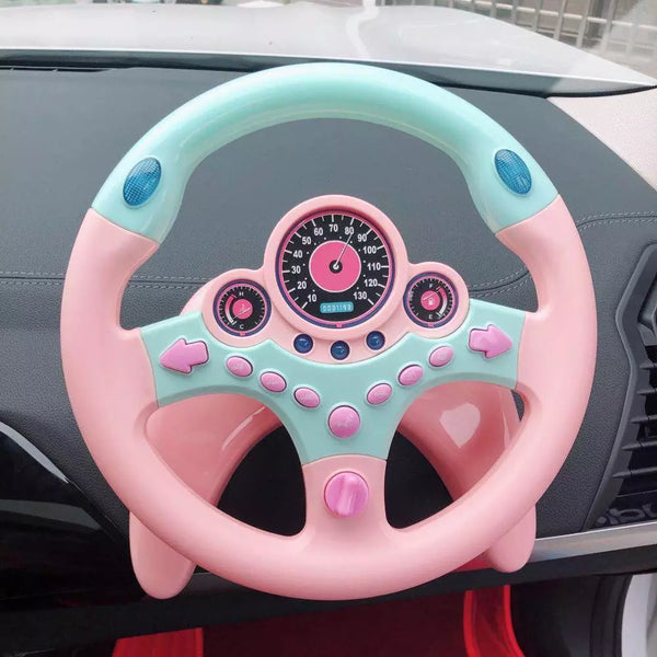 Cute Children Steering Wheel Toy with Light Simulation Driving Sound Music funny Educational Baby Electronic Travel kids toys