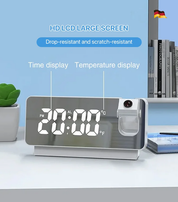 3D Projection Alarm Clock | Mirror Projection Alarm | Trendy Oasis
